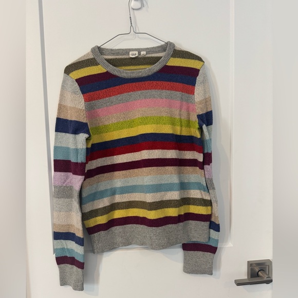 GAP Sweaters - GAP Multicolor Striped Crew Neck Sweater